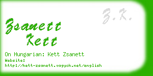 zsanett kett business card